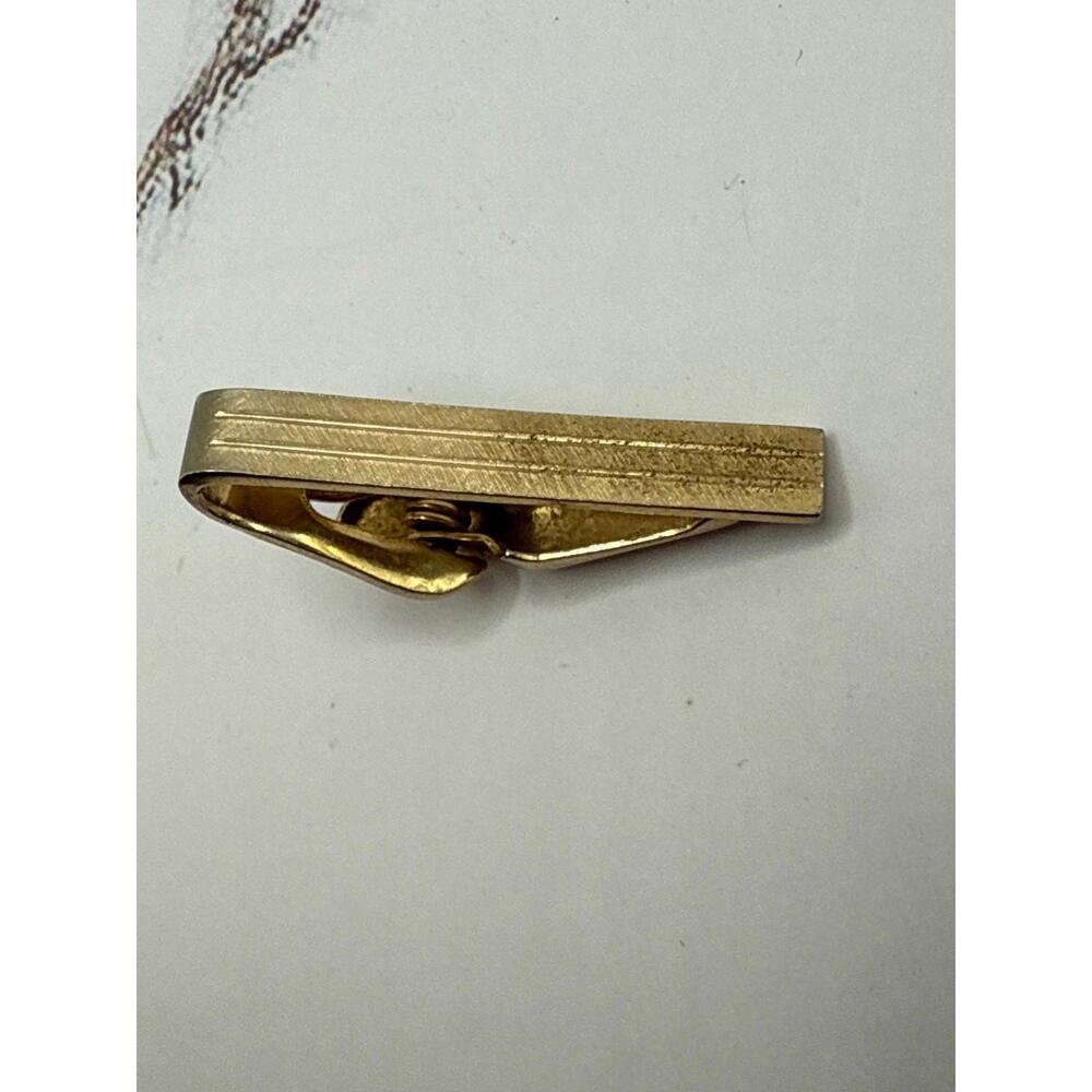 Vintage Swank Gold Tone Mens Tie Clip 1in